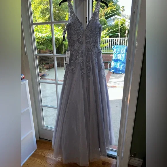 Beautiful Blue Gray CinderellaGown